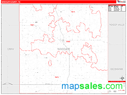 Wheeler County, TX Zip Code Wall Map