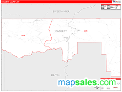 Daggett County, UT Zip Code Wall Map