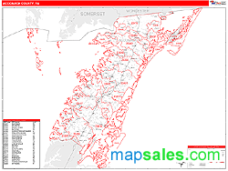 Accomack County, VA Wall Map