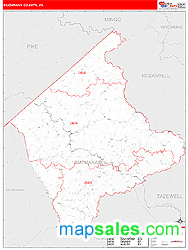 Buchanan County, VA Wall Map