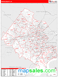 Fairfax County, VA Wall Map