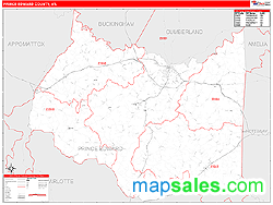 Prince Edward County, VA Wall Map