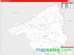 Salem County, VA Wall Map