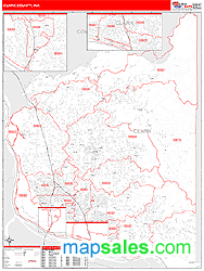 Clark County, WA Zip Code Wall Map