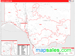 Cowlitz County, WA Zip Code Wall Map