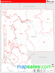 Pacific County, WA Zip Code Wall Map