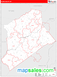 Gilmer County, WV Zip Code Wall Map