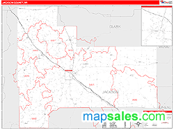 Jackson County, WI Wall Map