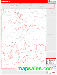 Price County, WI Wall Map