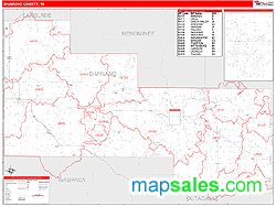 Shawano County, WI Wall Map