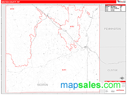 Weston County, WY Zip Code Wall Map