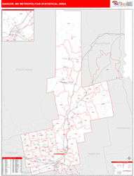 Bangor Metro Area Wall Map