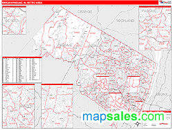 Bergen-Passaic Metro Area Wall Map