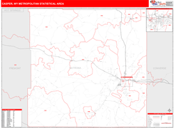 Casper Metro Area Wall Map