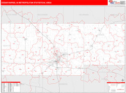 Cedar Rapids Metro Area Wall Map