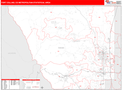 Fort Collins Metro Area Wall Map