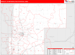 Greeley Metro Area Wall Map