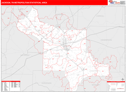 Jackson Metro Area Wall Map