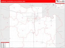 Lawrence Metro Area Wall Map