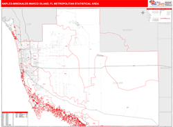 Naples-Immokalee-Marco Island Metro Area Wall Map