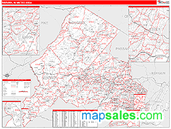 Newark Metro Area Wall Map