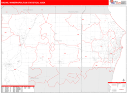 Racine Metro Area Wall Map