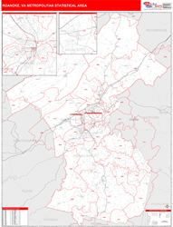 Roanoke Metro Area Wall Map