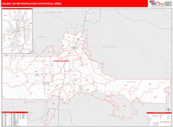 Salem Metro Area Wall Map