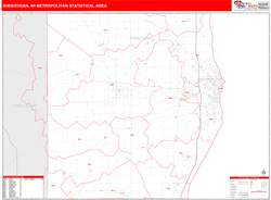 Sheboygan Metro Area Wall Map