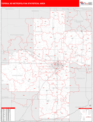 Topeka Metro Area Wall Map