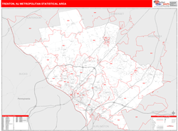 Trenton Metro Area Wall Map