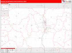 Wausau Metro Area Wall Map