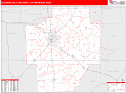 Bloomington Metro Area Wall Map