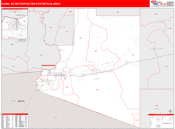 Yuma Metro Area Wall Map