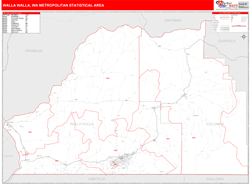 Walla Walla Metro Area Wall Map