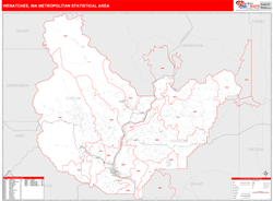 Wenatchee Metro Area Wall Map