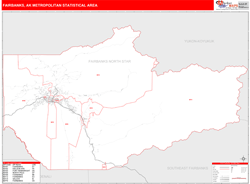 Fairbanks Metro Area Wall Map