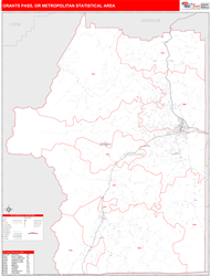 Grants Pass Metro Area Wall Map