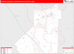 Hanford-Corcoran Metro Area Wall Map