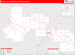 Idaho Falls Metro Area Wall Map