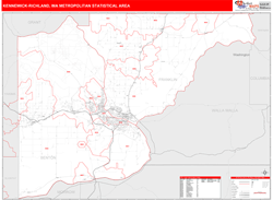 Kennewick-Richland Metro Area Wall Map