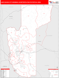 Lake Havasu City-Kingman Metro Area Wall Map