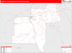 Lewiston Metro Area Wall Map