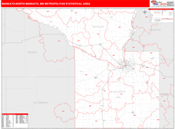 Mankato-North Mankato Metro Area Wall Map