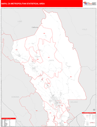 Napa Metro Area Wall Map