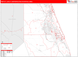 Port St. Lucie Metro Area Wall Map