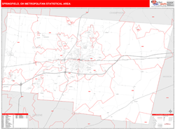 Springfield Metro Area Wall Map