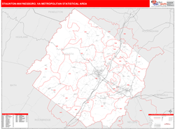 San Gabriel Valley Metro Area Wall Map