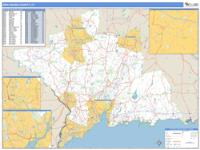 New Haven County, CT Zip Code Wall Map