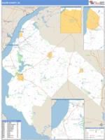 Salem County, NJ Zip Code Wall Map